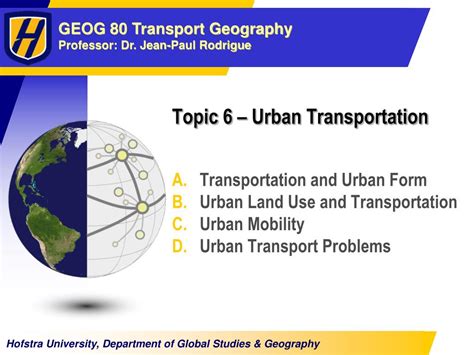 Chapter 8 – Urban Transportation .
